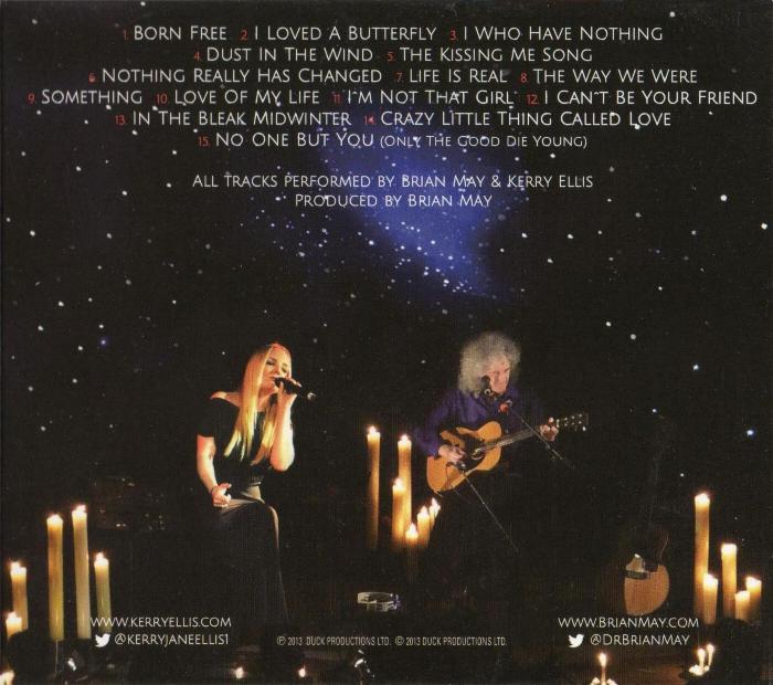 Kerry Ellis 'Acoustic By Candlelight' UK CD back sleeve