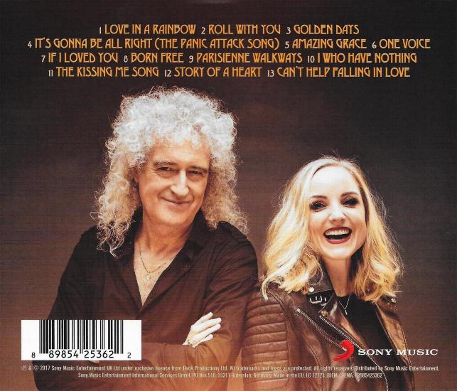 Brian May & Kerry Ellis 'Golden Days' UK CD back sleeve