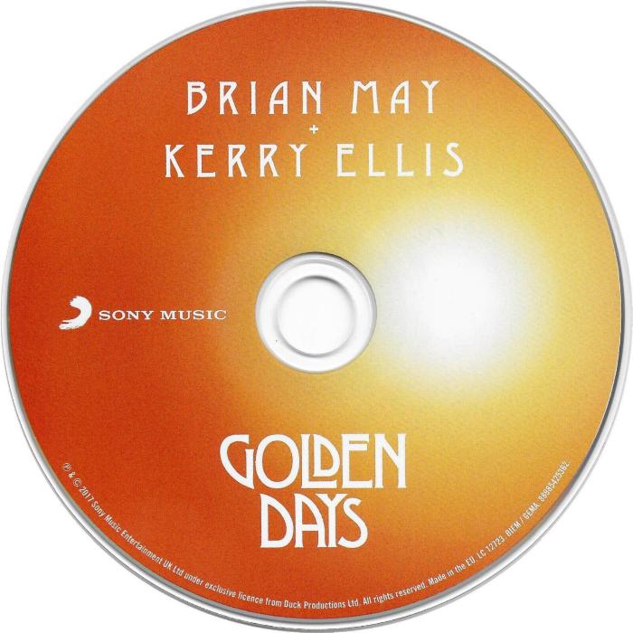 Brian May & Kerry Ellis 'Golden Days' UK CD disc