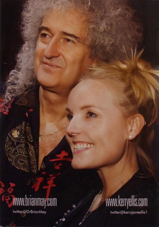 Brian May & Kerry Ellis 'Born Free' 2013 tour programme back sleeve