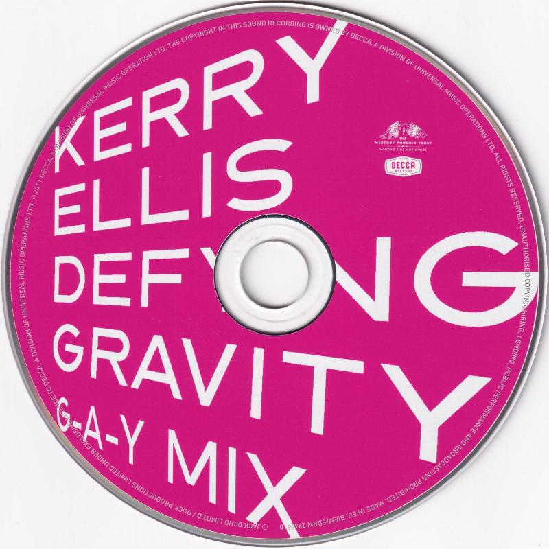 Kerry Ellis 'Defying Gravity' G-A-Y Remix CD disc
