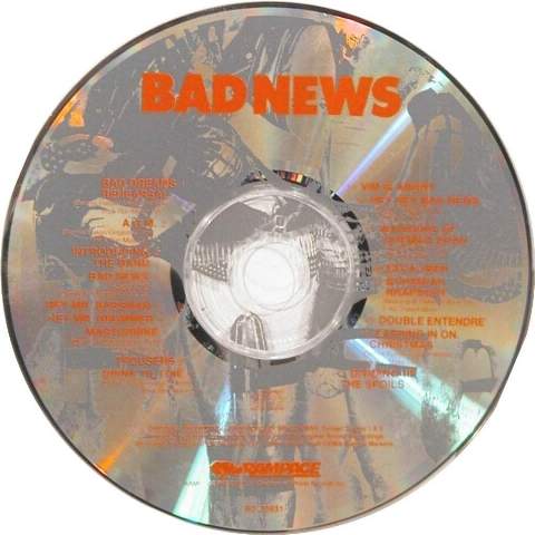 Bad News 'Bad News' US CD disc