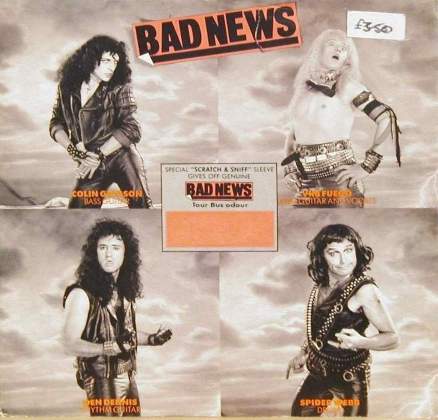 Bad News 'Bohemian Rhapsody' UK 7" scratch 'n' sniff front sleeve