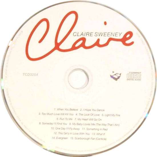 Claire Sweeney 'Claire' UK CD disc