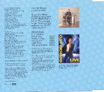 Cliff Richard '21st Century Christmas' UK CD back sleeve