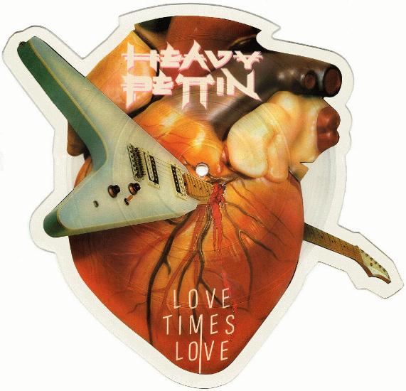 Heavy Pettin' 'Love Times Love' UK 7" shaped picture disc