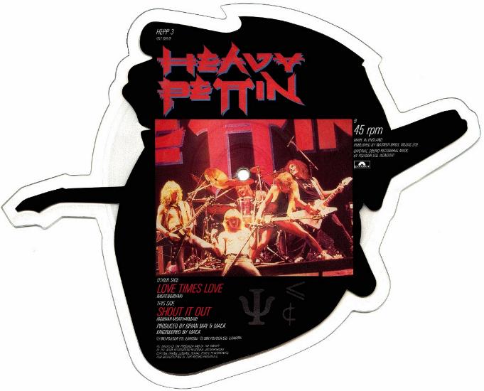 Heavy Pettin' 'Love Times Love' UK 7" shaped picture disc