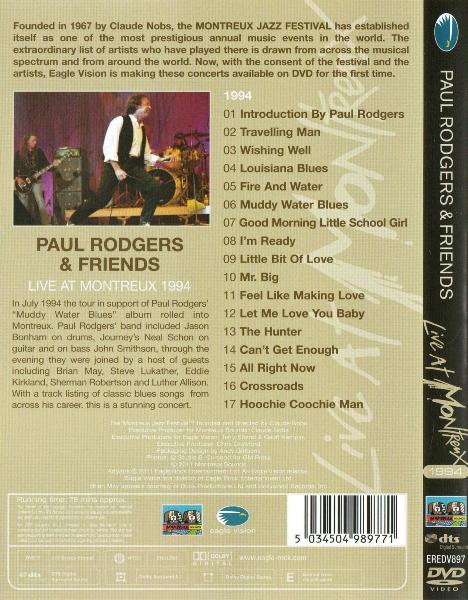 Paul Rodgers 'Live At Montreux' UK DVD back sleeve