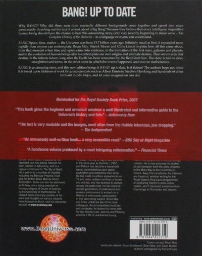 Brian May 'Bang! The Complete History Of The Universe' revised back sleeve