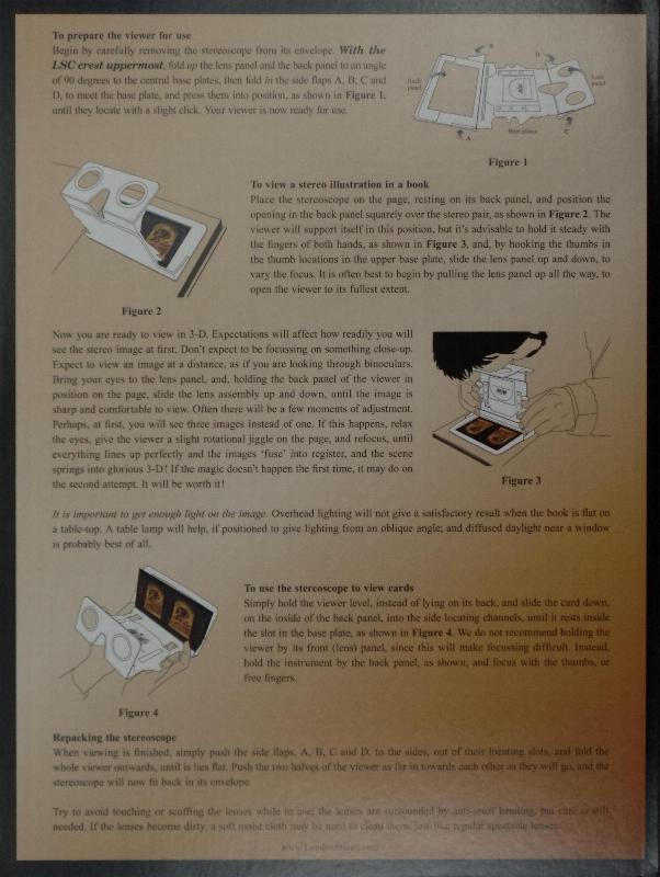 Brian May 'Queen In 3-D' Owl stereoscope slipcase inner sleeve