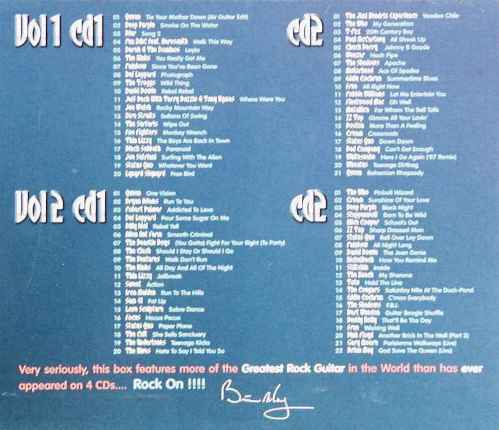 Various Artists 'The Best Air Guitar Album In The World.... I & II' UK CD back sleeve