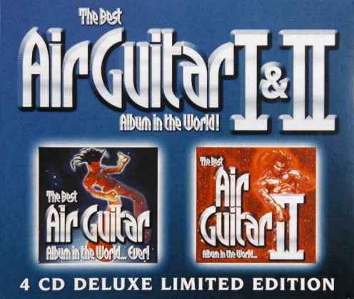 Various Artists 'The Best Air Guitar Album In The World.... I & II' UK CD front sleeve