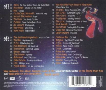 Various Artists 'The Best Air Guitar Album In The World Ever' UK CD back sleeve