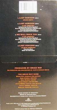 Brian May 'Last Horizon' UK CD popup back sleeve