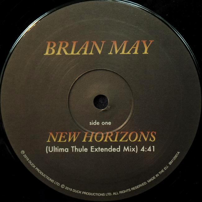 Brian May 'New Horizons' UK 12" label