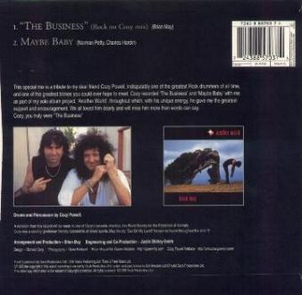 Brian May 'The Business' UK 7" back sleeve