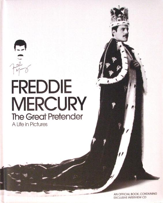 'Freddie Mercury - The Great Pretender: A Life In Pictures' hardback front sleeve
