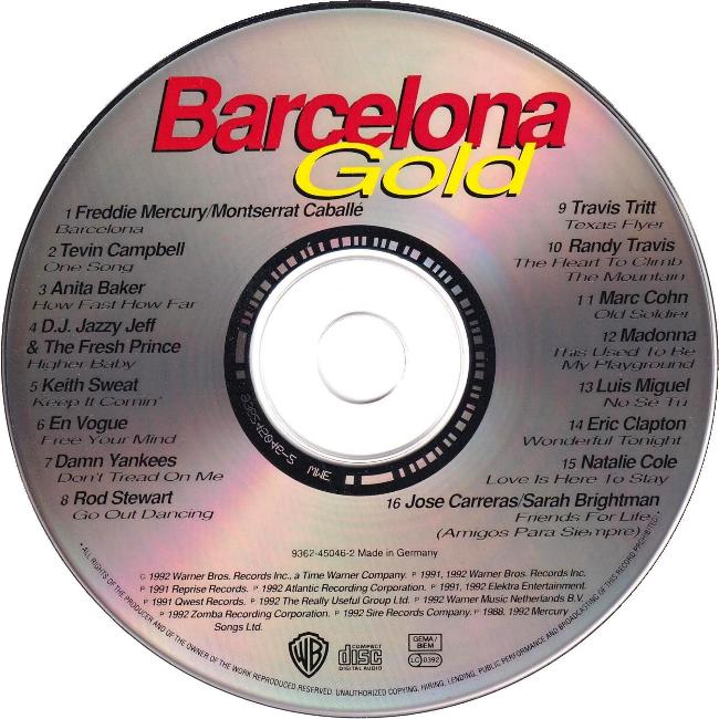 'Barcelona Gold' Europe CD disc