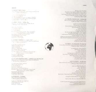 Various Artists 'Time' UK LP 1 inner sleeve