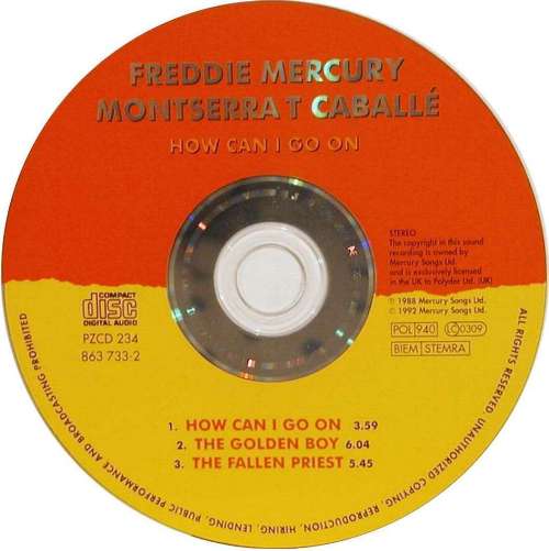 Freddie Mercury 'How Can I Go On' UK CD disc