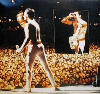 Freddie Mercury 'Living On My Own' UK 12" gatefold inner sleeve