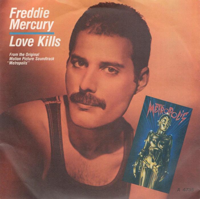 Freddie Mercury 'Love Kills' UK 7" front sleeve