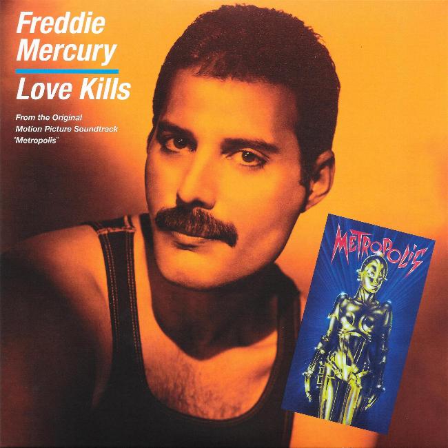 Freddie Mercury 'Love Kills' 2016 'Messenger Of The Gods' 7" front sleeve
