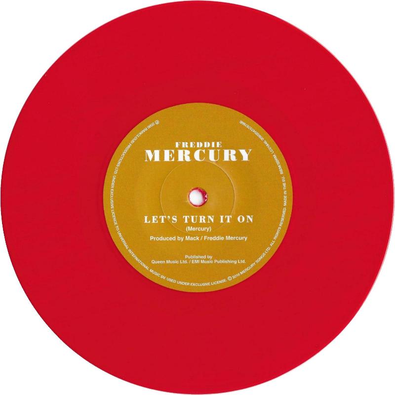 Freddie Mercury 'Love Me Like There's No Tomorrow' 2016 'Messenger Of The Gods' 7" coloured vinyl