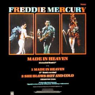 Freddie Mercury 'Made In Heaven' UK 12" back sleeve