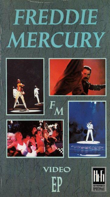 Freddie Mercury 'The Freddie Mercury Video EP' UK VHS front sleeve