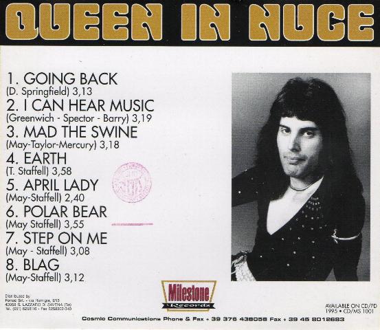'Queen In Nuce' 1995 CD back sleeve