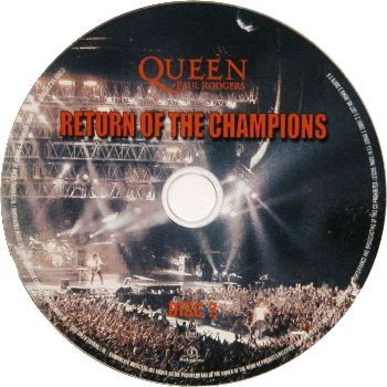 Queen + Paul Rodgers 'Return Of The Champions' UK CD disc 2