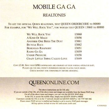 UK CD insert