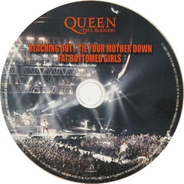 Queen + Paul Rodgers 'Reaching Out / Tie Your Mother Down' European CD disc