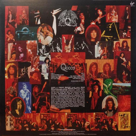 Queen 'Queen' 2015 'The Studio Collection' LP back sleeve