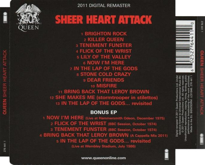 UK 2011 double CD back sleeve