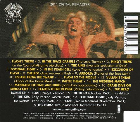 UK 2011 double CD back sleeve