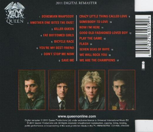 UK 2011 CD back sleeve