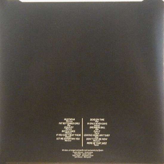 Queen 'Jazz' UK LP inner sleeve