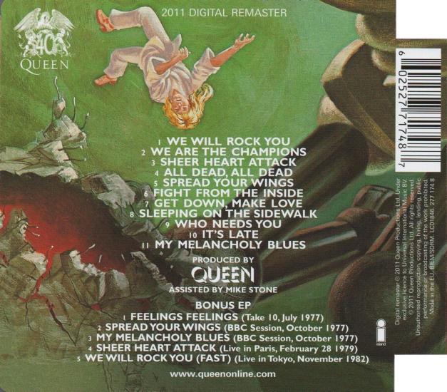 UK 2011 double CD back sleeve