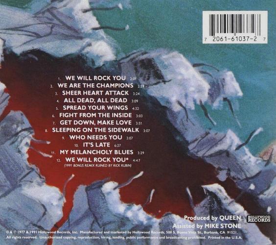 USA 1991 reissue CD back sleeve