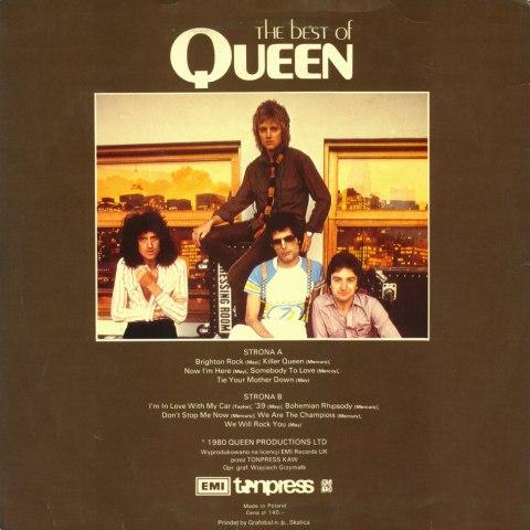 Queen 'The Best Of Queen' Polish LP back sleeve