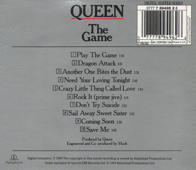 UK 1994 digital remaster CD back sleeve