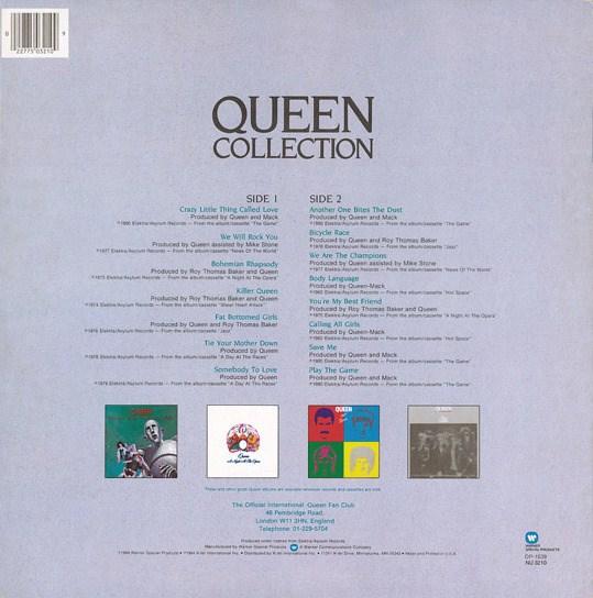 Queen '15 Of The Best' US LP back sleeve