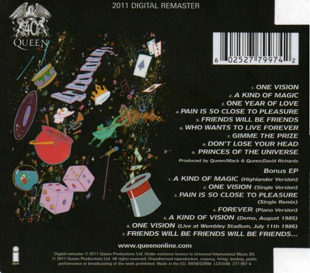 UK 2011 double CD back sleeve