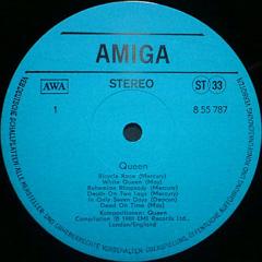 Queen 'Queen' East Germany LP second version label