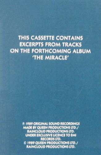 Queen 'The Teaser Tape' UK cassette promo inner