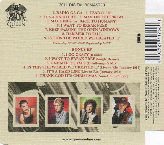 UK 2011 double CD back sleeve