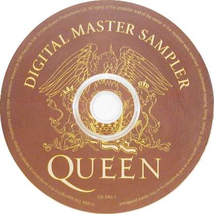 Queen 'Digital Master Sampler' UK CD promo disc