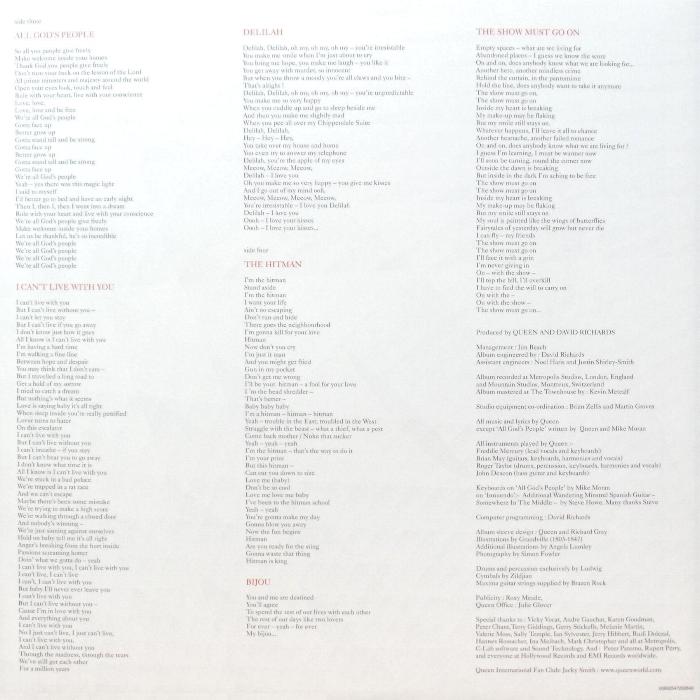 2015 'The Studio Collection' LP inner sleeve